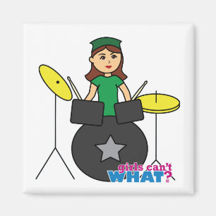 Imán ¿Los chicas no pueden QUÉ? Diseño personalizado Co