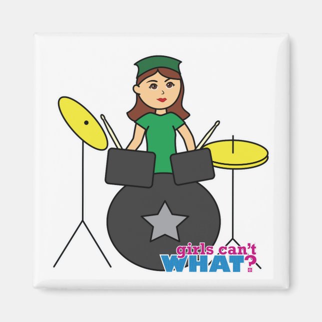 Imán ¿Los chicas no pueden QUÉ? Diseño personalizado Co (Frente)