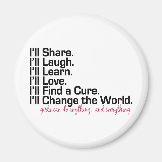 Imán Los chicas pueden hacer cualquier cosa (poder chic (Frente)