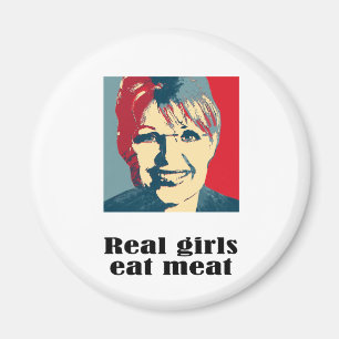 Imán Los chicas reales comen la carne