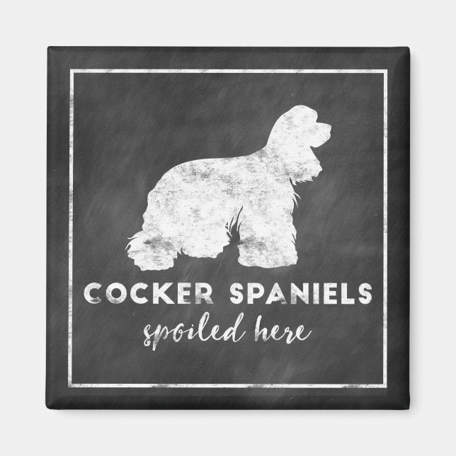 Imán Los Cocker Spaniels Estropeaban Aquí El Cartel Vin (Frente)