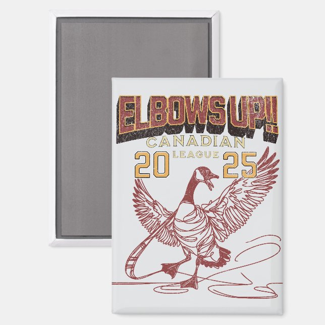 Imán ¡Los codos arriba! Canadá League Canada Geese (Anverso/Reverso)
