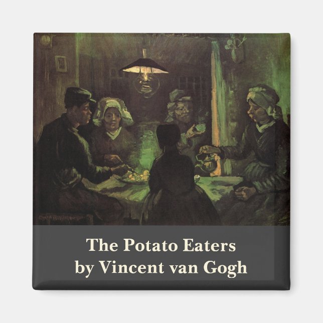 Imán Los comedores de patatas de Vincent van Gogh (Frente)