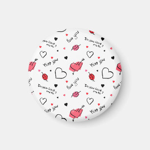 Imán Los corazones de San Valentín se marcan sin proble