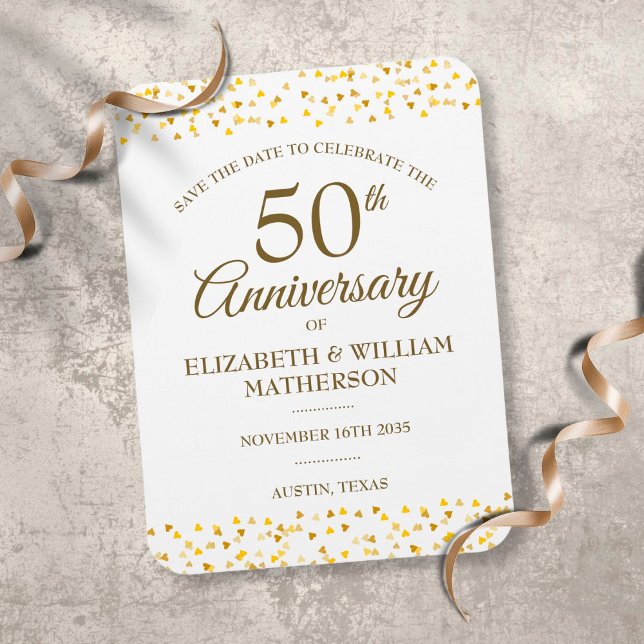Imán Los corazones dorados del 50 aniversario salvan la (Subido por el creador)