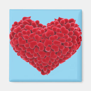 Imán Los corazones rojos son una expresión de amor