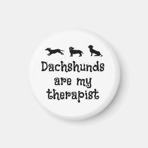 Imán Los Dachshunds son mi Terapeuta Dachshund Lindo