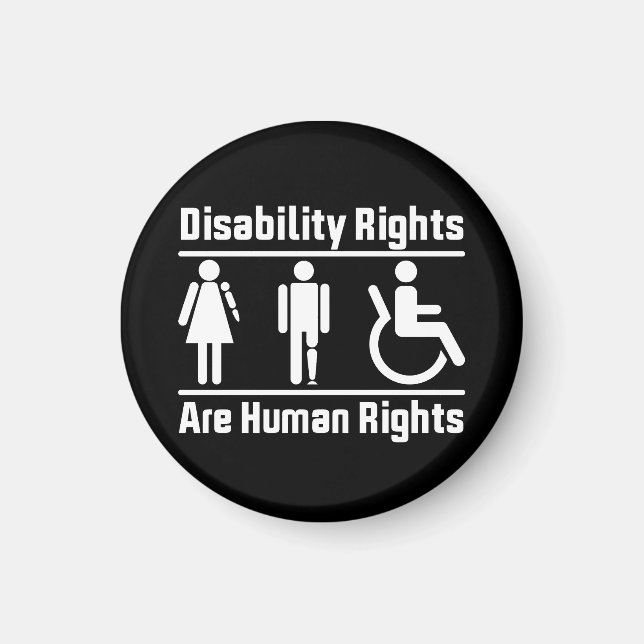 Imán Los derechos de discapacidad son derechos humanos (Frente)