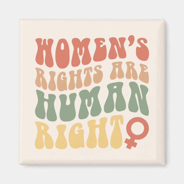 Imán Los derechos de la mujer son derechos humanos (Frente)