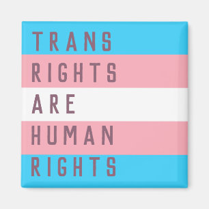 Imán Los derechos humanos son la bandera transgénero