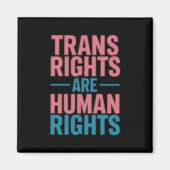 Imán Los derechos trans son derechos humanos Orgullo tr (Frente)