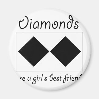Imán Los diamantes son un mejor amigo chica