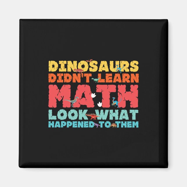 Imán Los Dinosaurios No Aprendieron Matemáticas Diverti (Frente)
