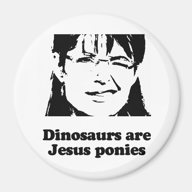 Imán Los dinosaurios son ponis Jesús (Frente)
