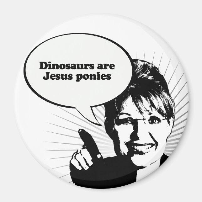Imán Los dinosaurios son ponis Jesús (Frente)