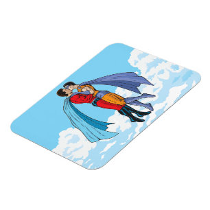 Imán Los dos superhéroes de Slipperyjoe besándose perso