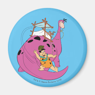 Imán Los Flintstones el   Fred que resbala abajo de la