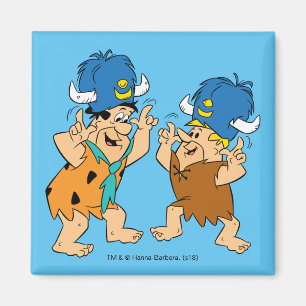Imán Los Flintstones el Fred y búfalos de agua de