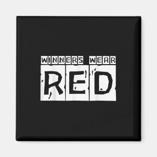 Imán Los ganadores llevan el Espíritu Rojo Vestir juego