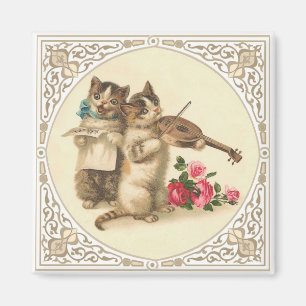Imán Los gatitos musicales antropomorfos