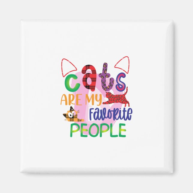 Imán Los gatos de arte son mis favoritos_2 (Frente)