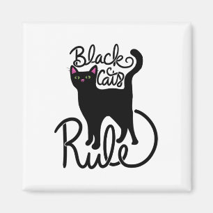 Imán Los gatos negros dominan la diversión del gato neg