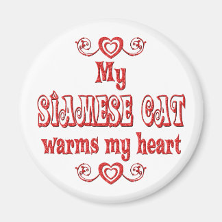 Imán Los gatos siameses calentan mi corazón