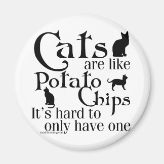Imán Los gatos son como papas fritas...
