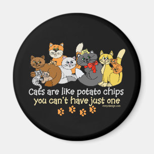 Imán Los gatos son como papas fritas