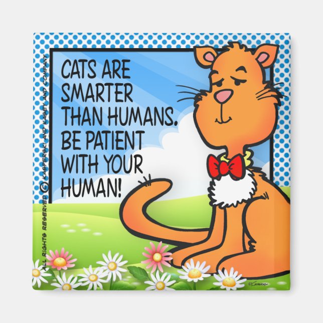 Imán Los gatos son más inteligentes (Frente)