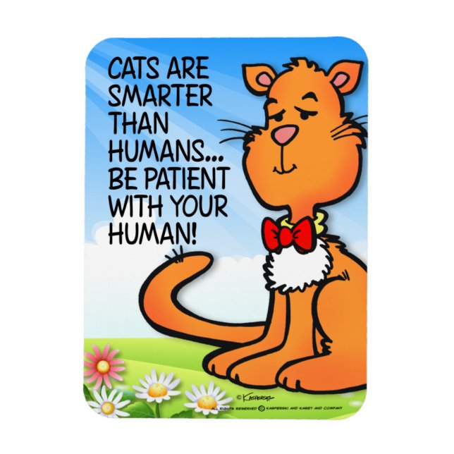 Imán Los gatos son más inteligentes (Vertical)