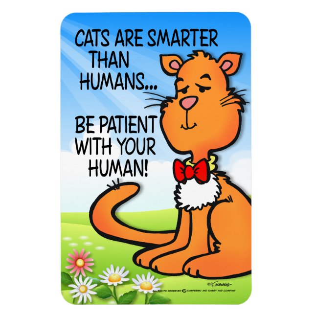 Imán Los gatos son más inteligentes (Vertical)