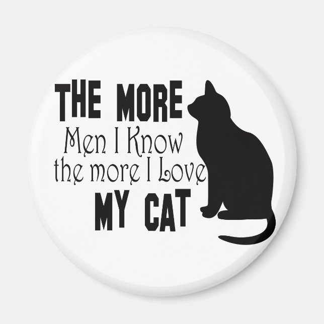 Imán Los gatos son mejores que los hombres (Frente)