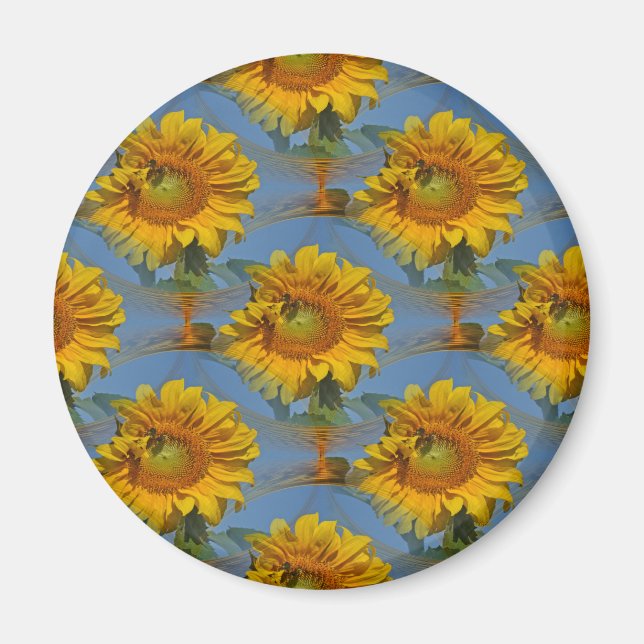 Imán Los girasoles con amigos...... (Frente)