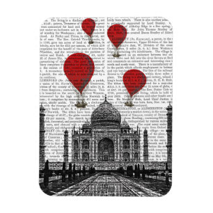Imán Los globos de Taj Mahal y Red Hot Air