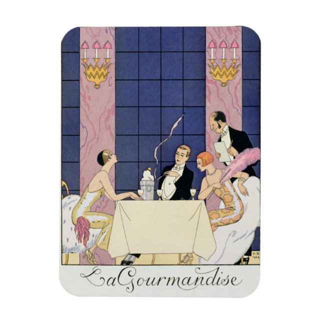 Imán Los Gourmands, 1920-30 (huella de pochoo) (Vertical)