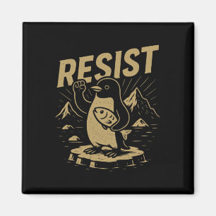 Imán Los graciosos pingüinos gráficos resisten al pingü