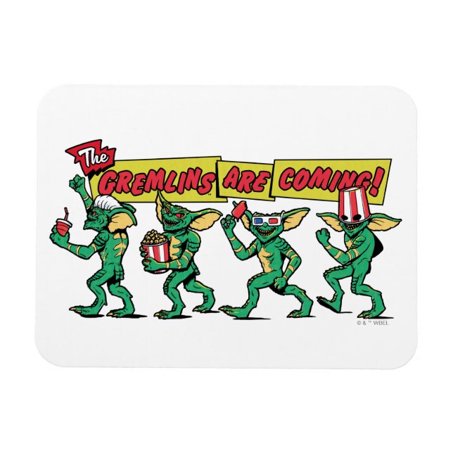 Imán Los Gremlins™ Están Llegando (Horizontal)