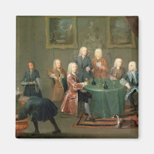 Imán Los hermanos Clarke con otros caballeros tomando W