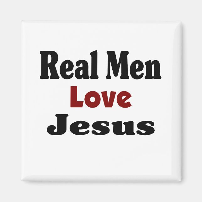 Imán Los hombres de verdad aman a Jesús (Frente)