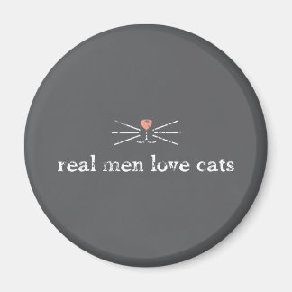 Imán Los hombres de verdad aman los gatos