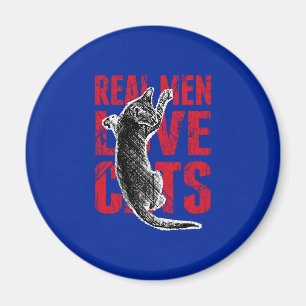 Imán Los hombres de verdad aman los gatos
