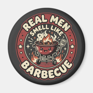 Imán Los hombres de verdad huelen a BBQ   Regalo divert