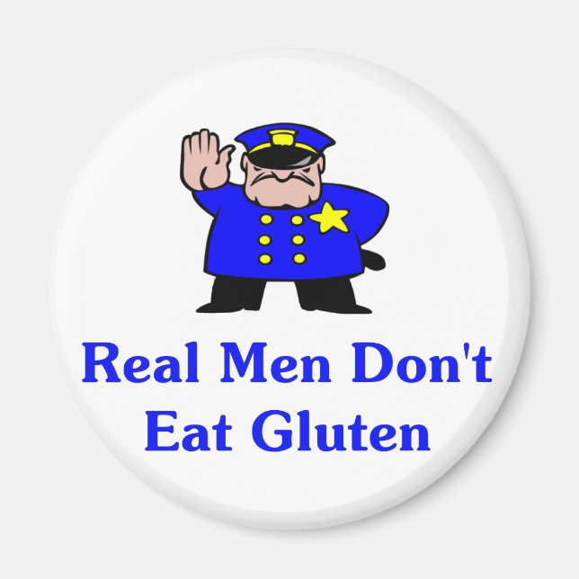 Imán Los hombres de verdad no comen Gluten (Frente)