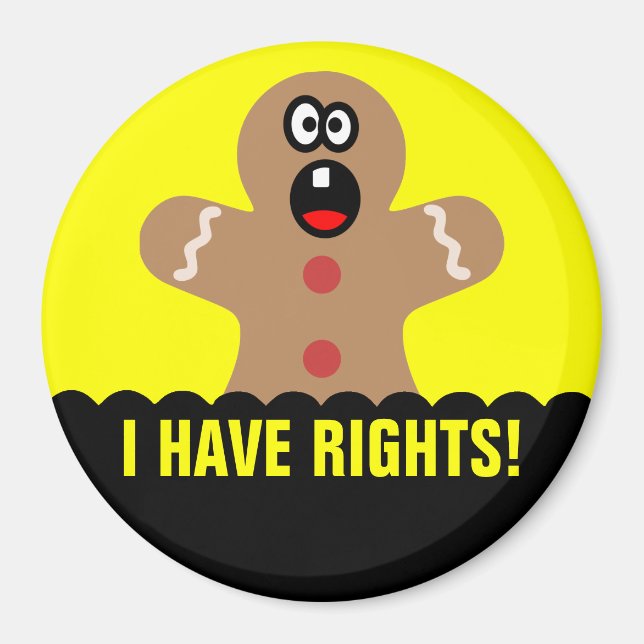 Imán Los hombres del pan de jengibre asustado son los m (Frente)