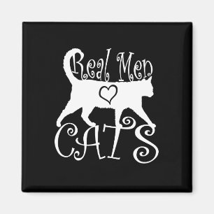 Imán Los hombres reales aman a los gatos Logotipo