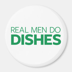 Imán Los hombres reales hacen platos