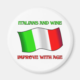 Imán Los italianos y el vino, mejoran con edad