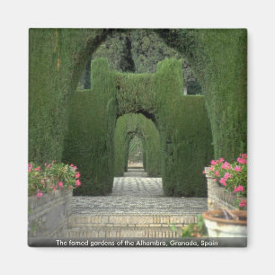 Imán Los jardines famosos de Alhambra, Granada, España