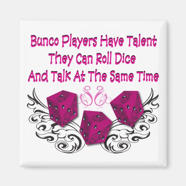 Imán los jugadores de bunco tienen talento #2 (Frente)